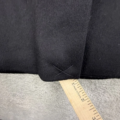 Peter Manning Coat Mens 2XL Black Wool Cashmere Overcoat Lined Classic image 9