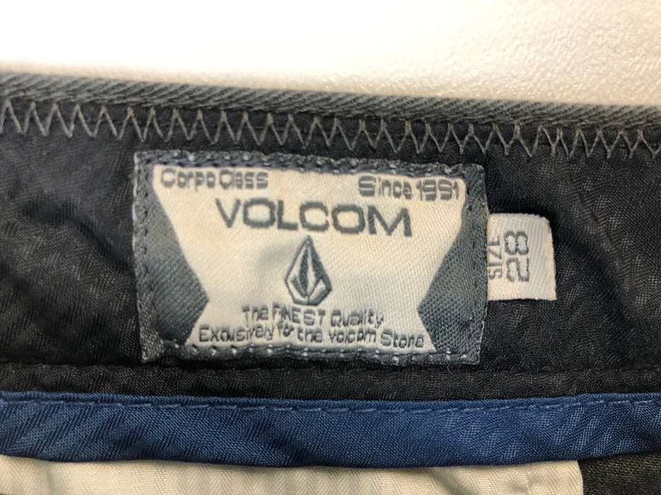 Volcom Shorts Men's 28 Chino Flat Front Casual Outdoor Skate Surf Flex Gray - Image 3 of 4