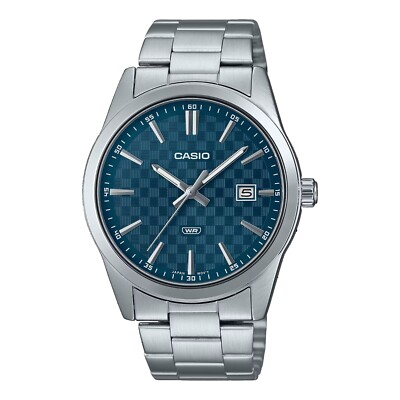 Casio MTP-VD03D-2A2 Men's Standard Stainless Steel Blue Dial 3-Hand Analog Watch