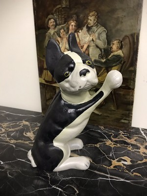 boston terrier cast iron doorstop