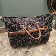 Dianne Von Furstenberg Carry On Rolling Duffle Bag Luggage Weekender Travel DVF
