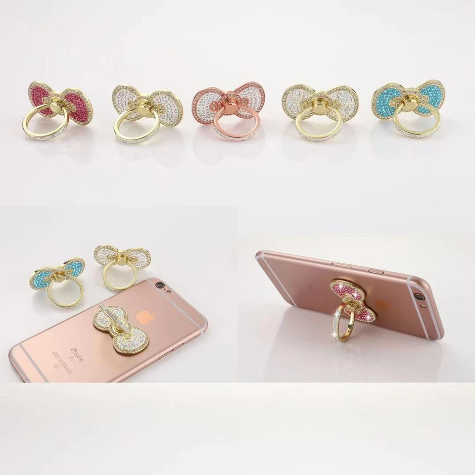 Soporte para teléfono celular con anillo para dedo agarre giratorio 360° soporte para selfies Foto 2 de 4