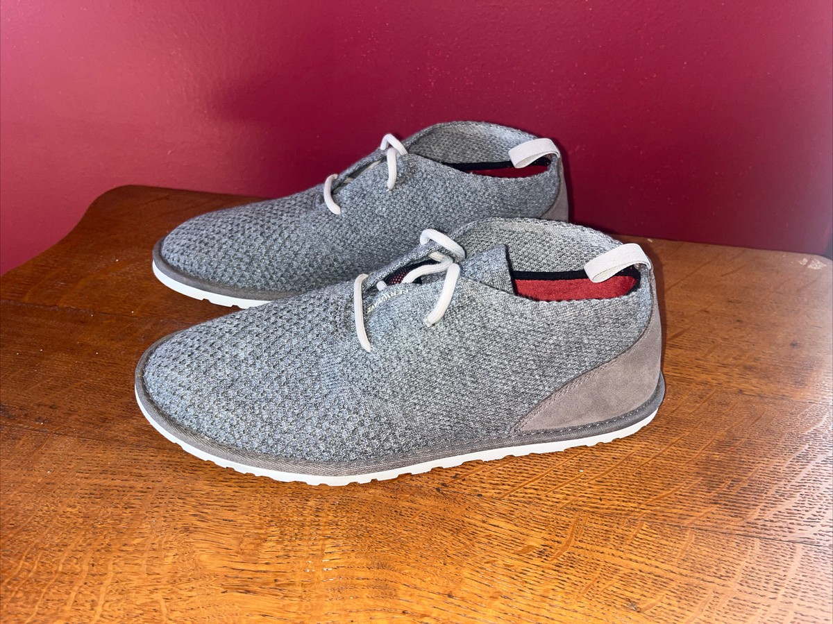UGG Shoes Mens 17 Gray Suede Knit Maksim Hyperweave Low Top Casual Sneaker Boots UGG Maksim Hyperweave Dark Charcoal Suede/Wool Chukka Boots  main image 2