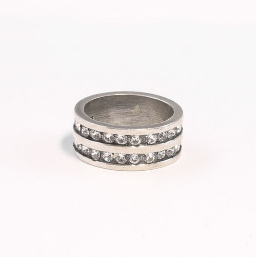 9901349 srebrny pierścionek 925 z kamieniami Swarovskiego rozm. 53 - Zdjęcie 1 z 2