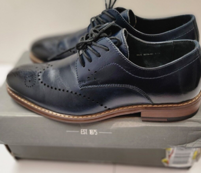 Stacy Adams Men Alaire Wingtip Lace Oxford Leather Indigo  display picture 3
