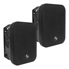Sound Town IP55 70V/100V 5.25" Surface-Mount Speakers Black (TARVOS-MS5B-PAIR)