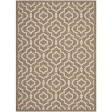SAFAVIEH Indoor Outdoor CY6926-242 Courtyard Brown / Bone Rug