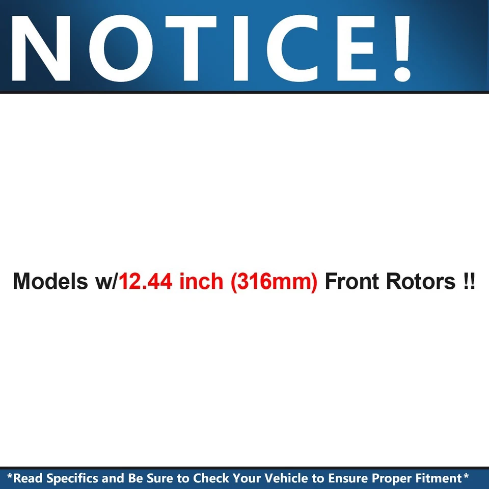 10pc 12.44" Front 12.13" Rear Disc Rotors Brake Pad Kit for 2003-2014 Volvo XC90 - Image 2 of 4