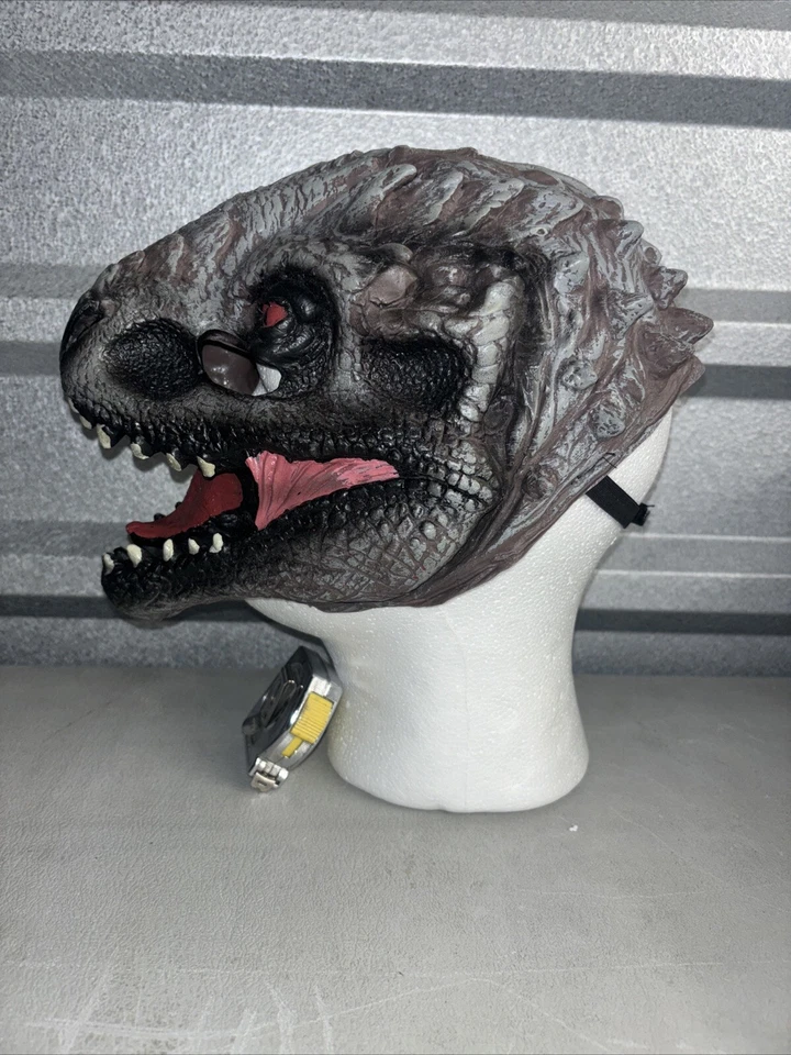 Máscara de vinilo 3/4 Indominus Rex Jurassic World cara cabeza de dinosaurio (K1) Foto 3 de 4