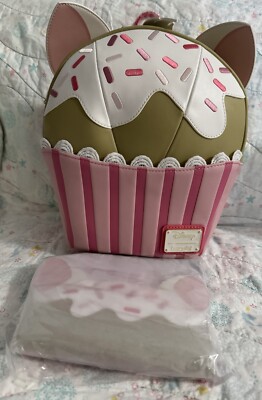NWT Loungefly Disney Marie Cupcake Figural Mini Backpack 