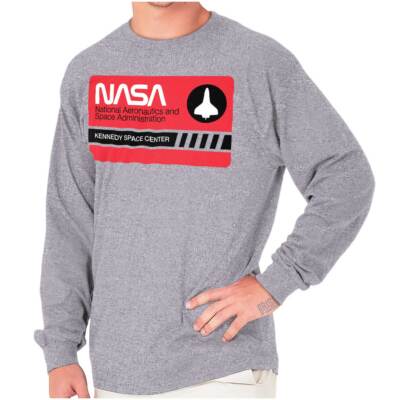 NASA Worm Logo Kennedy Space Center Long Sleeve TShirt Men Women | eBay