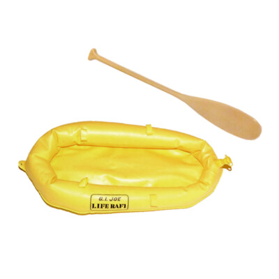 GI Joe INFLATABLE LIFE RAFT & OAR by HASBRO 1964/1960s Repro for Pilot/Astronaut