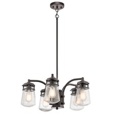Image of Outdoor IP44 5 Bulb Chandelier LIght Architectural Bronze LED E27 75W