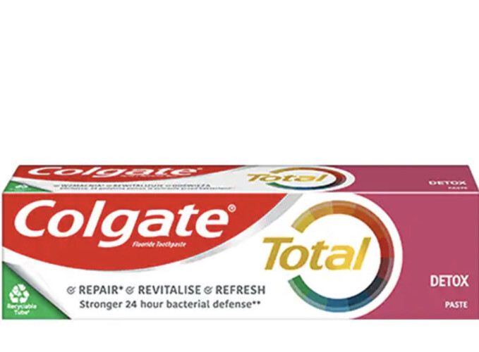Dentifrice Colgate Total Détox lot de 3 pour une haleine fraîche après le café de 75ml