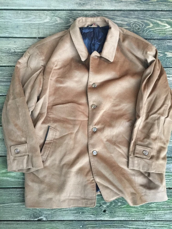 OFERTA PRONTO MODA Abrigo Guisante CACHEMIRA Corderos Lana Harvard Chaqueta Para Hombres Talla 48 R 💜b1  Foto 2 de 4