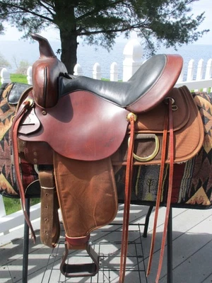 15'' HIGH HORSE CIRCLE Y PARK & TRAIL FQH BARS WESTERN SADDLE LEATHER & CORDURA - Image 1 of 4