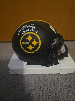 #ad James Harrison Pittsburgh Steelers Autographed Mini Helmet Custom Visor $200.00