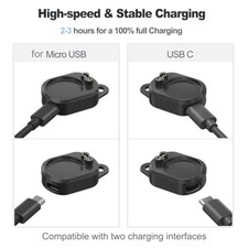 Per Garmin Orologio Caricabatteria Adattatore USB C per Alimentatore Veloce e Af