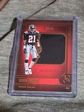 2025 Silhouettes Deion Sanders Jumbo Jersey Patch Relic 3549 Atlanta Falcons