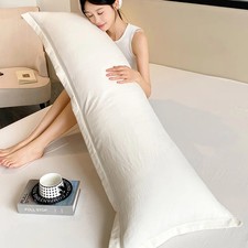 New solid-color washed double long pillowcases, couple pillowcases 48 100cm, 120