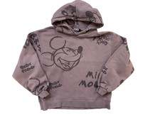 Disney Zara Mickey Mouse Hoodie Youth Kids 13-14 Mauve Purple Graphic Pullover