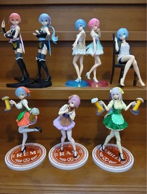 Re:Zero Figure Rem Ram Emilia Ninja Beer Chair Dress Lot Collection