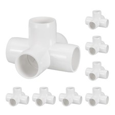 8 Pack 1 SCH40 Pipe Fitting, 5-Way Corner Sid...