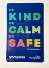 Canada 2020 Vancouver Translink Be Kind Be Calm Be Safe Compass Card