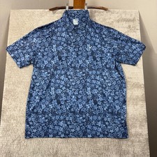 Callaway Mens XXL Opti-Dri Blue Floral Golf Polo Shirt Short Sleeve Polyester
