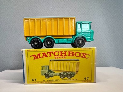 Matchbox Regular Wheels #  47 D.A.F. Tipper Container Truck *HTF AQUA w BOX*