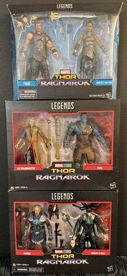 Marvel Legends Hela, Skurge, The Grandmaster, Korg, Thor, Valkyrie 2 Packs Lot
