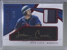 2019 Panini Immaculate Clutch Rookies Red 5/15 Jake Cave #CR-JC Auto s3g