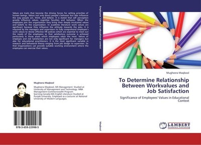 To Determine Relationship Between Workvalues and Job Satisfaction Mugheera Maqbo
