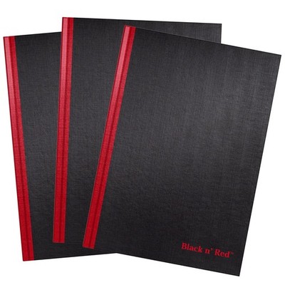 Black n' Red Notebooks, Business Journals, 3 Pack, 11-3/4'' x 8-1/4'', 96 Sheet...