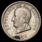 El Salvador - 25 Centavos - 1953 - KM#137 - Silver .900 - 0.072 ASW — photo 2
