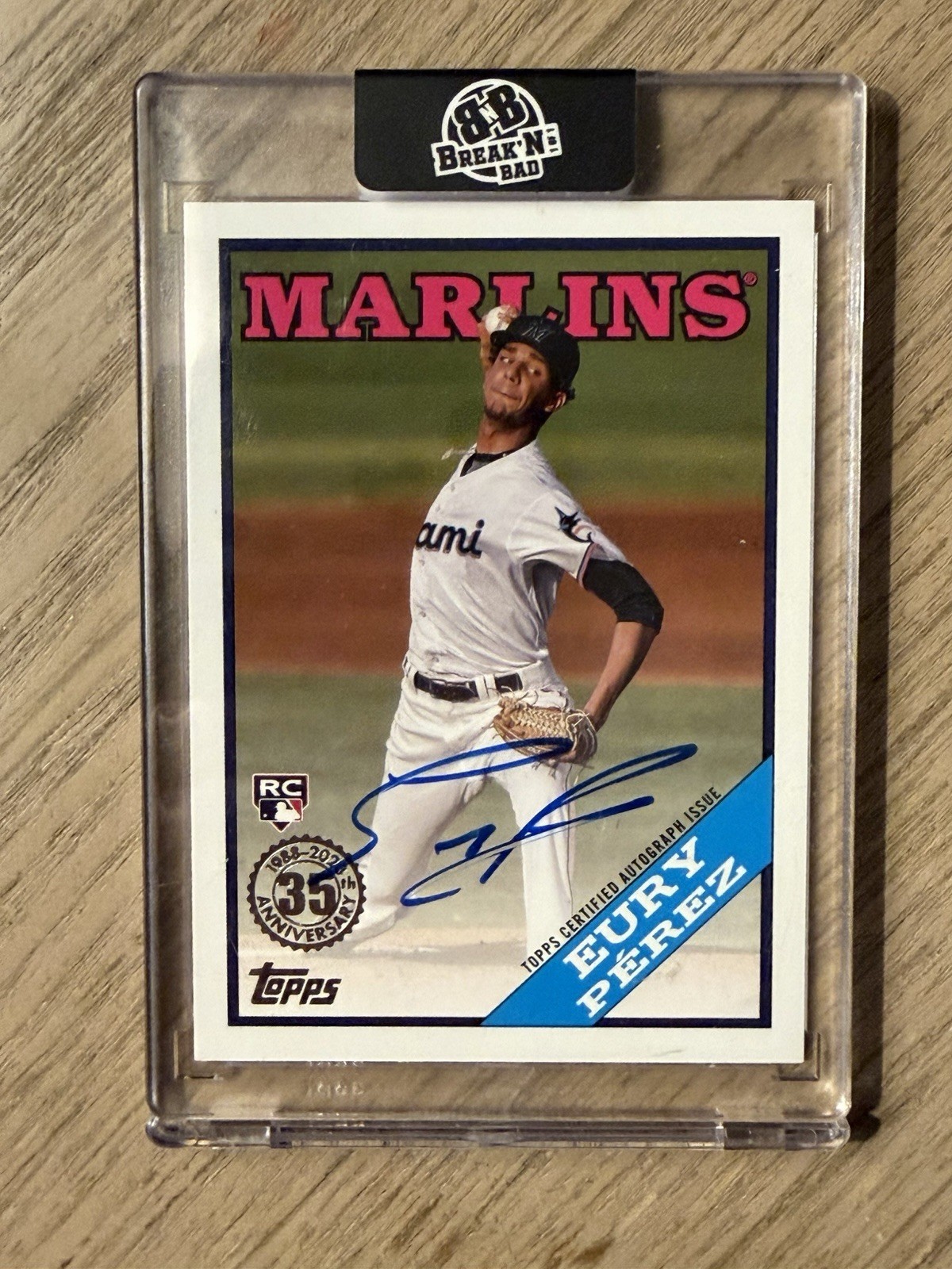 Topps 2023 Update 1988 Autograph Rookie Eury Pérez Miami Marlins #88BA-EP