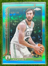 Luke Kornet 2025-26 Topps Chrome Aqua Refractor /199 SP RARE HIT CELTICS NBA