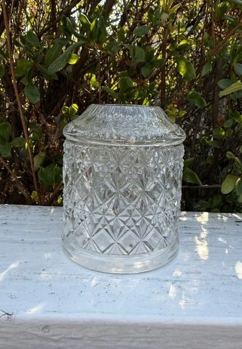 Fenton Cut And Block Glass Fairy Lamp Top In Clear Hard To Find