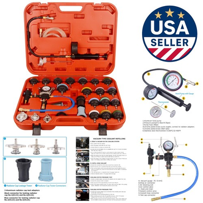 #ad Effortless Radiator Leak Testing: 28pc Pressure Tester amp; Vacuum Refill Kit $227.99