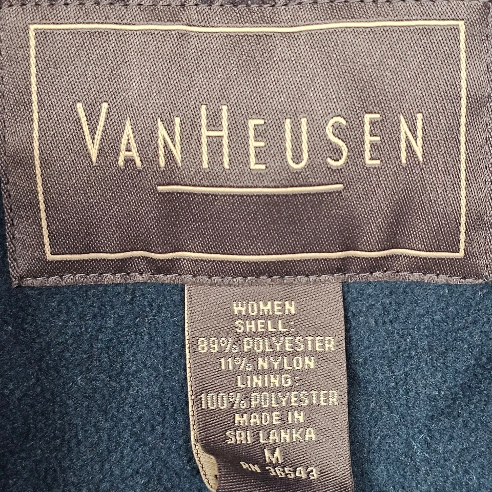 Chaqueta acolchada a presión Van Heusen para mujer talla M azul azulado Normcore informal Foto 3 de 4