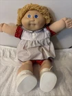 Vintage 1982 Cabbage Patch Kid Doll Blond Braids Blue Eyes