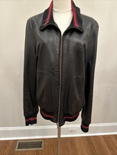 Authentic Gucci Brown  Leather Jacket  regula...