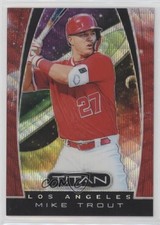 2019 Panini Chronicles Titan Ruby Wave Prizm 121/199 Mike Trout #8 08jk