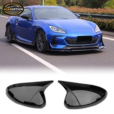 Fits 22-25 Subaru BRZ Toyota GR86 Side Mirror Cover Cap ABS Gloss Black