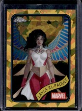 2025 Topps Chrome Marvel Sapphire Layla El-Faouly Gold Refractor #/50