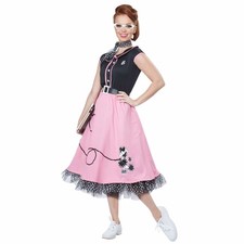 50s Sweetheart 1950s High School Rock Roll Poodle Greaser Womens Costume S