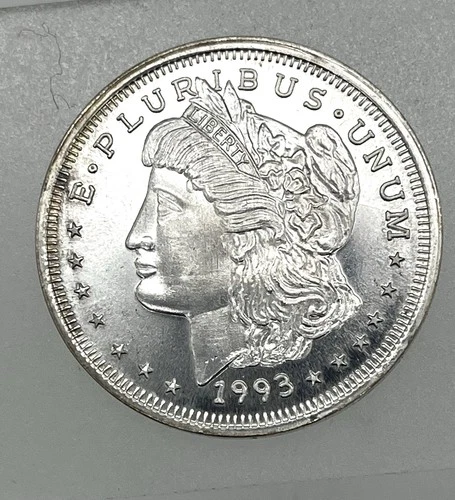 Vintage 1993 Trade Unit 1 oz Silver Fine 999 Troy Ounce Morgan APM coin #1002