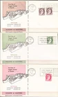 W CANADA 0337p-341p FDC1 QUEEN ELIZABETH WILDING PORTRAIT FIRST TAGGED STAMPS