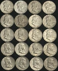 Roll of 20 Circulated 1963 Franklin Half Dollar 90% Silver Coins