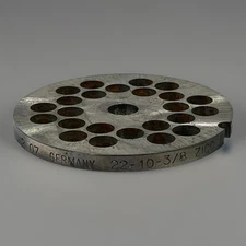 Zico #22 Meat Grinder Plate – 10mm Holes, 3.25”, Carbon Steel, Germany